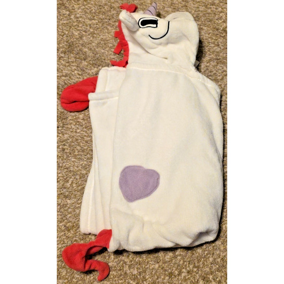 Cuddly Buddies Kids & Toddler Hooded Bath White Towel Unicorn Plush Soft Cotton - Picture 1 of 8